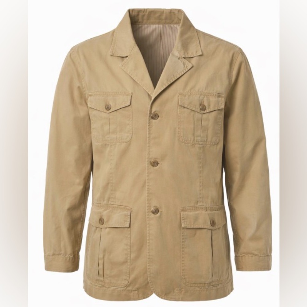 Vintage J Peterman Safari Jacket in Khaki Size 44